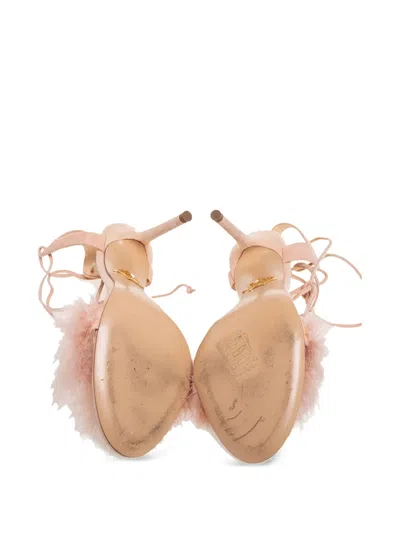Pre-owned Charlotte Olympia  110mm Salsa Feather-embellished Sandals