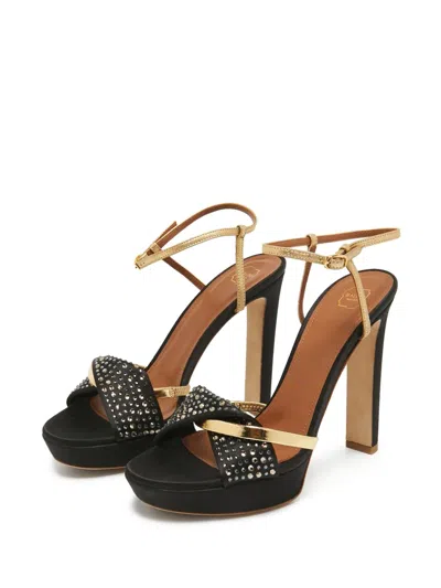 Pre-owned Malone Souliers  135mm Lauren Crystal-embellished Sandals