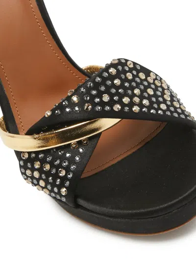 Pre-owned Malone Souliers  135mm Lauren Crystal-embellished Sandals