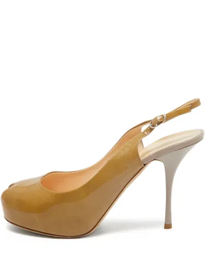 Pre-owned Giuseppe Zanotti Vintage 110mm Slingback Peep-toe Pumps