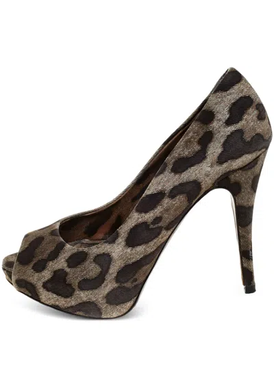Pre-owned Dolce & Gabbana 115mm Leopard-print Sandals