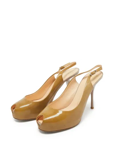 Pre-owned Giuseppe Zanotti Vintage 110mm Slingback Peep-toe Pumps