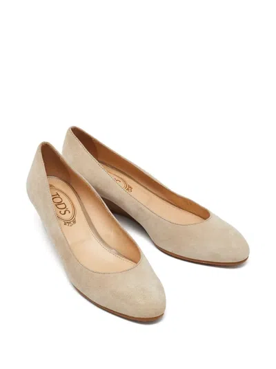 Pre-owned Tod's Vintage  40mm Wedge Suede Pumps