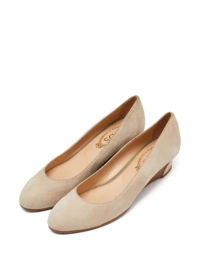 Pre-owned Tod's Vintage  40mm Wedge Suede Pumps