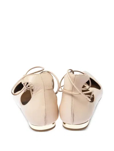 Pre-owned Aquazzura  Pointed-toe Lace-up Flats