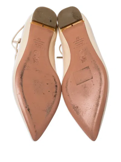 Pre-owned Aquazzura  Pointed-toe Lace-up Flats
