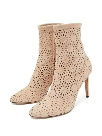 Pre-owned Giuseppe Zanotti  110mm Perforated Ankle Boots