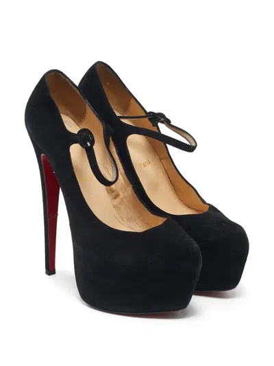 Pre-owned Christian Louboutin 165mm Suede Platform Pumps