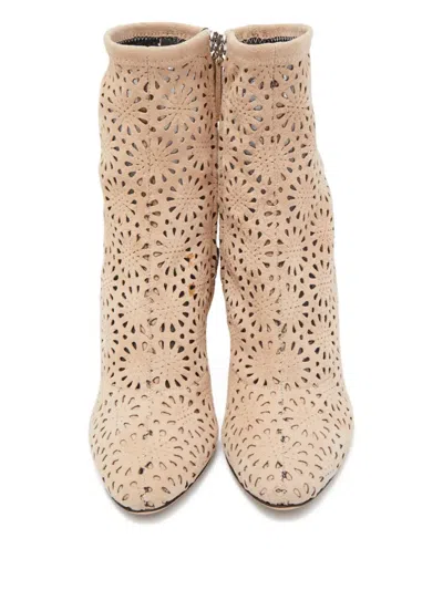 Pre-owned Giuseppe Zanotti  110mm Perforated Ankle Boots