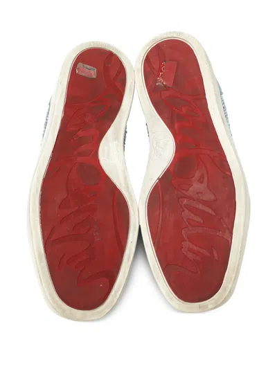 Pre-owned Christian Louboutin Crystal-embellished Sneakers
