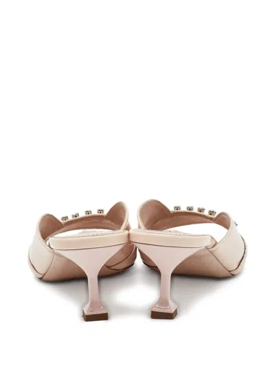 Pre-owned Miu Miu 60mm Crystal-embellished Sandals
