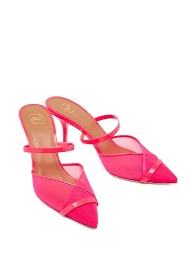 Pre-owned Malone Souliers 70mm Patent Mesh Mules