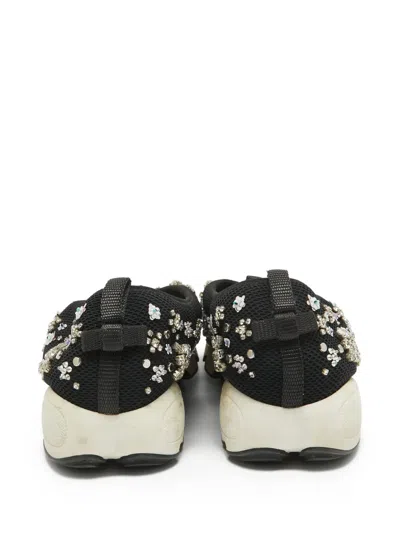 Pre-owned Dior Floral-appliqué Sneakers