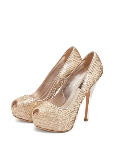 Pre-owned Louis Vuitton 140mm Sequin-embellished Pumps