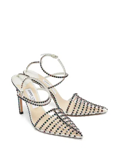 Pre-owned Jimmy Choo 100mm Rhinestone-embellished Pumps