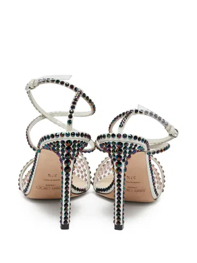 Pre-owned Jimmy Choo 100mm Rhinestone-embellished Pumps