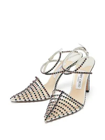 Pre-owned Jimmy Choo 100mm Rhinestone-embellished Pumps