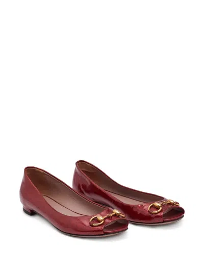 Pre-owned Gucci Micro Ssima Ballet Flats