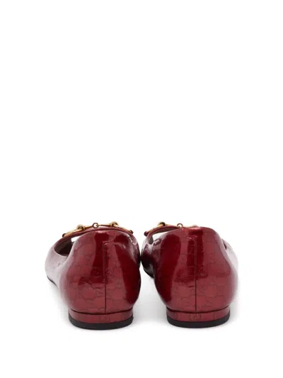 Pre-owned Gucci Micro Ssima Ballet Flats