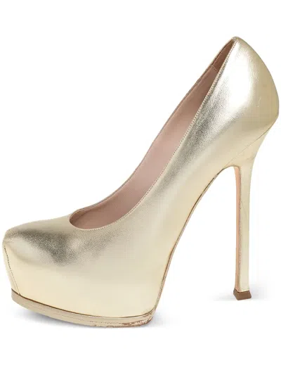 Pre-owned Saint Laurent 150mm Metallic Heeled Pumps
