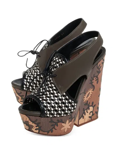 Pre-owned Sergio Rossi Vintage 70mm Leather Platform Sandals
