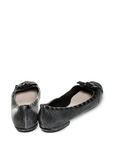 Pre-owned Prada Bow-detailed Ballet Flats