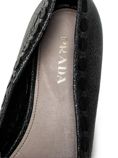 Pre-owned Prada Bow-detailed Ballet Flats