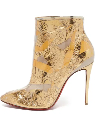 Pre-owned Christian Louboutin 100mm Booty Cap Ankle Boots
