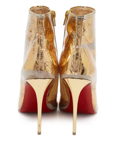 Pre-owned Christian Louboutin 100mm Booty Cap Ankle Boots