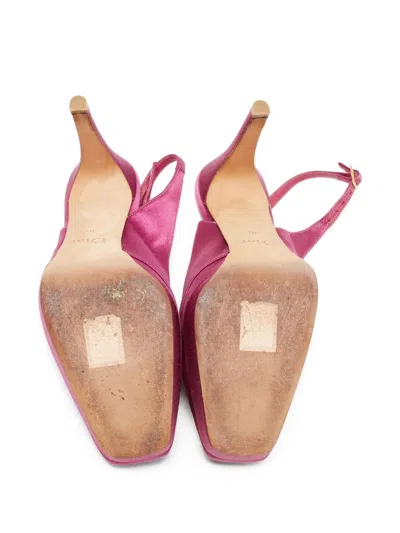 Pre-owned Dior 120mm Embellished Satin Platform Heels