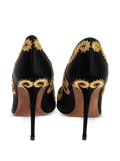 Pre-owned Manolo Blahnik  110mm Embroidered Pointed-toe Pumps
