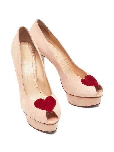 Pre-owned Charlotte Olympia  Delphine Heart Pumps