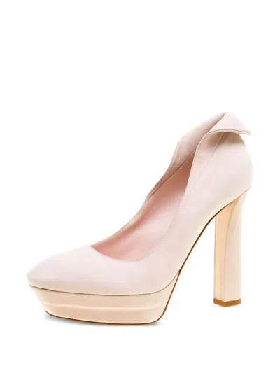 Pre-owned Bottega Veneta 120mm Suede Platform Pumps