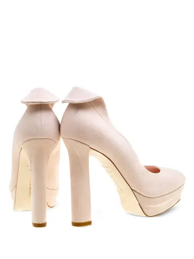 Pre-owned Bottega Veneta 120mm Suede Platform Pumps