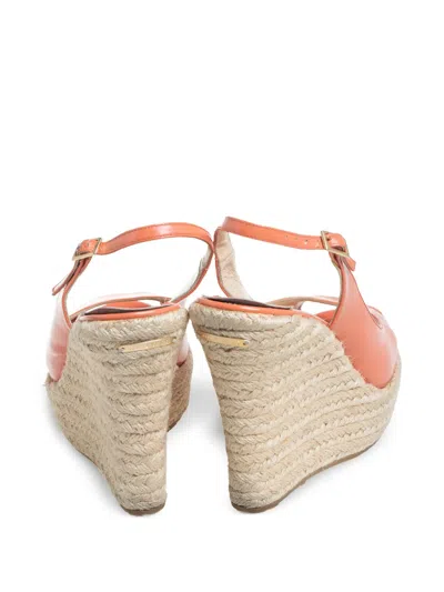 Pre-owned Jimmy Choo Leather Wedge Sandals