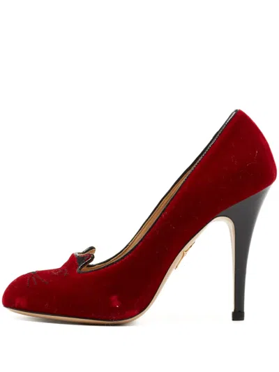 Pre-owned Charlotte Olympia  105mm Cat-face Pumps