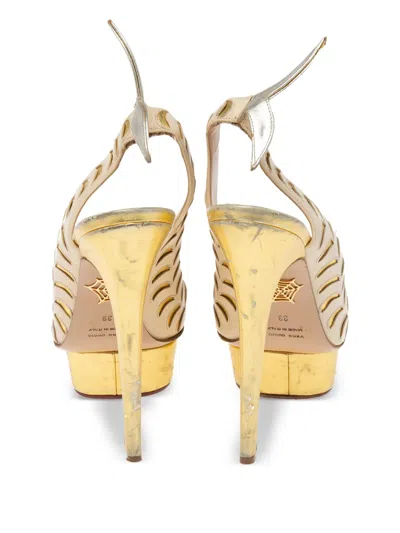 Pre-owned Charlotte Olympia  150mm Fish-motif Pumps