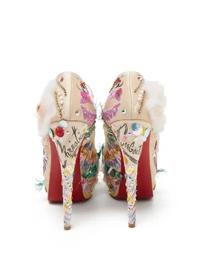 Pre-owned Christian Louboutin 145mm Bead-embellished Pumps