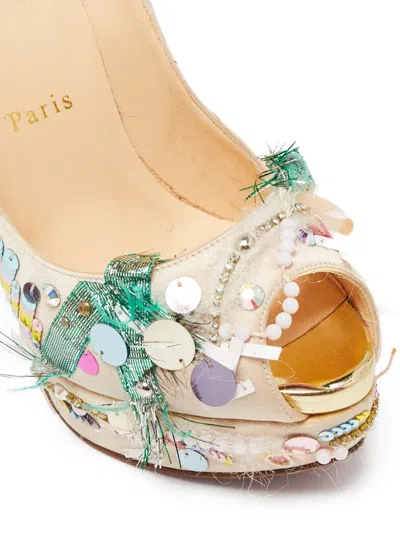 Pre-owned Christian Louboutin 145mm Bead-embellished Pumps