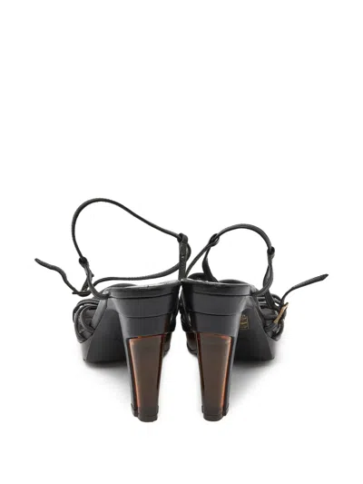 Pre-owned Fendi 110mm Strappy Platform Sandals