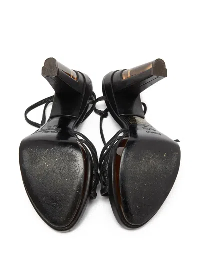 Pre-owned Fendi 110mm Strappy Platform Sandals