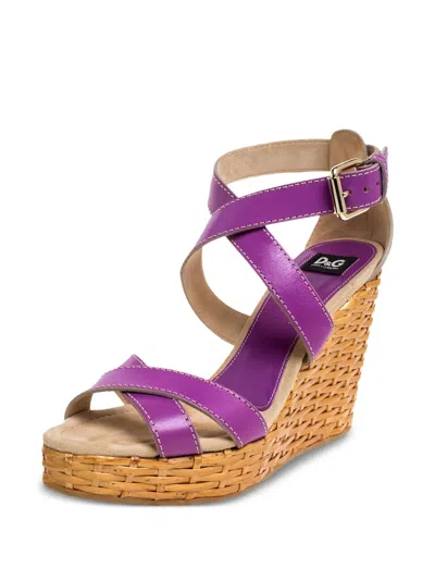 Pre-owned Dolce & Gabbana 100mm Leather Sandals