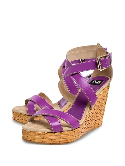 Pre-owned Dolce & Gabbana 100mm Leather Sandals