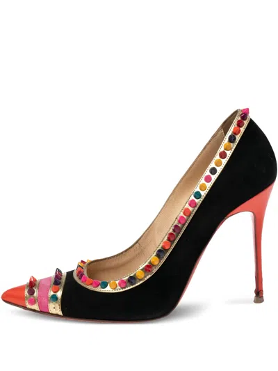 Pre-owned Christian Louboutin 105mm Spike-stud Pumps In Black