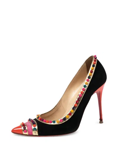 Pre-owned Christian Louboutin 105mm Spike-stud Pumps In Black