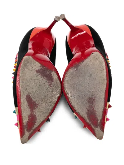 Pre-owned Christian Louboutin 105mm Spike-stud Pumps In Black