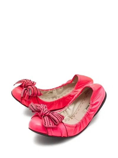 Pre-owned Miu Miu Leather Ballet Flats