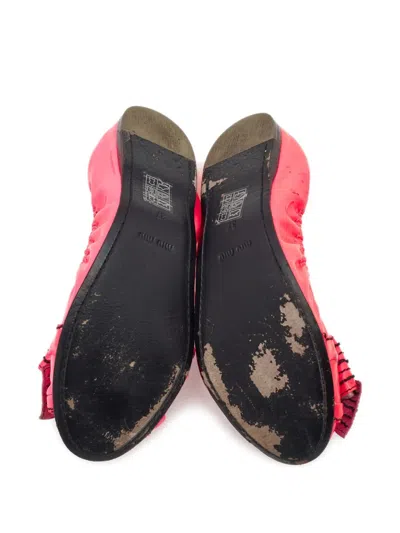 Pre-owned Miu Miu Leather Ballet Flats