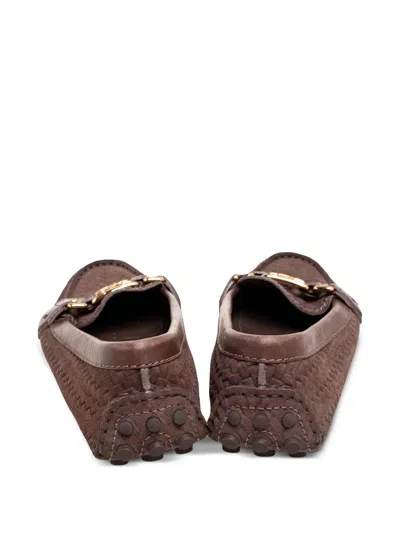 Pre-owned Louis Vuitton Logo-plaque Loafers