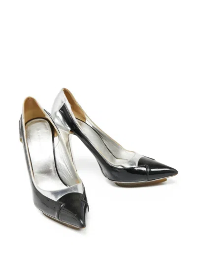 Pre-owned Balenciaga 110mm Leather Pumps In Silver